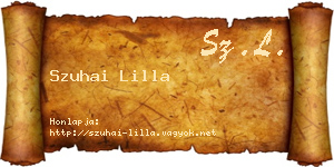 Szuhai Lilla névjegykártya